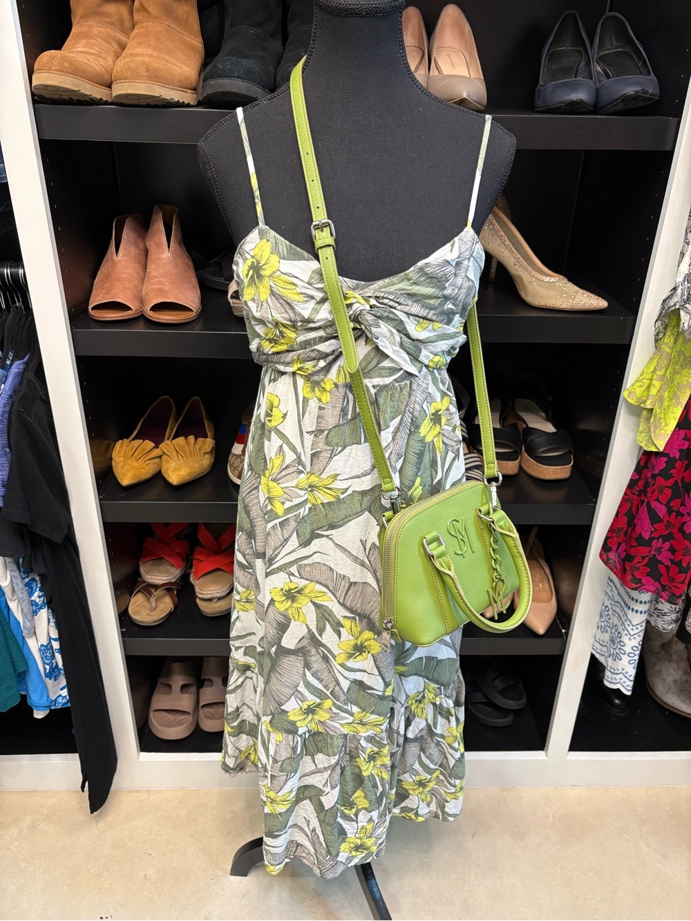 Banana Republic Floral Maxi Dress with BONUS matching Steve Madden crossbody